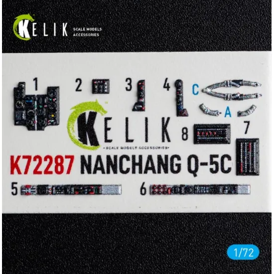 Kelik K72287 1/72 Nanchang Q-5c - Interior 3d Decals For Trumpeter Kit