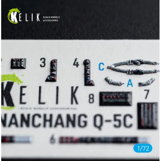 Kelik K72287 1/72 Nanchang Q-5c - Interior 3d Decals For Trumpeter Kit