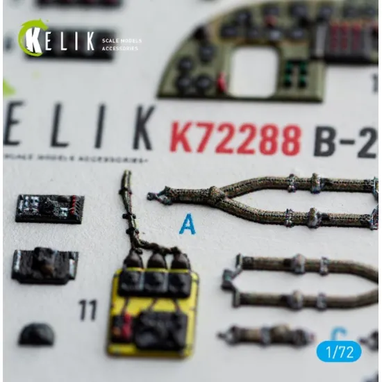 Kelik K72288 1/72 B-24j- Interior 3d Decals For Hasegawa Kit