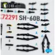 Kelik K72291 1/72 Sh-60b Seahawkk - Interior 3d Decals For Hasegawa Kit