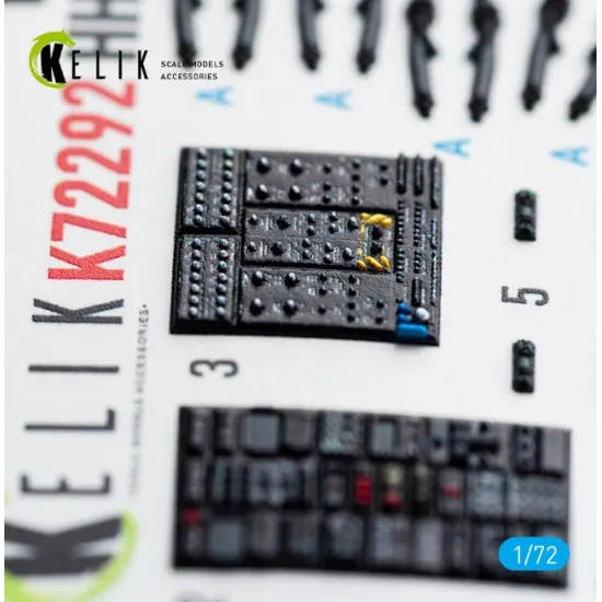 Kelik K72292 1/72 Hh-60h Rescue Hawk - Interior 3d Decals For Hobbyboss Kit