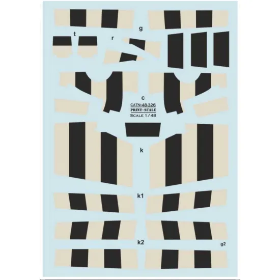 Print Scale 48-326 1/48 P-51d Mustang D-day Invasion Stripes Set Of Two Sheets
