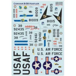 Print Scale 72-553 1/72 Decal For Convair B-58 Hustler