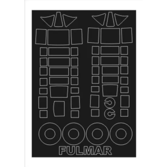 Montex Sm48264 1/48 Painting Mask For Fairey Fulmar Outside Inside For Mpm Kits