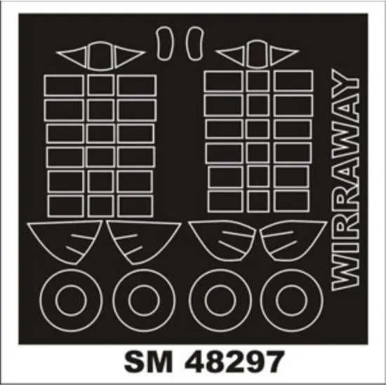 Montex Sm48297 1/48 Painting Mask For Ca-9 Wirraway Outside Inside For Special Hobby Kits