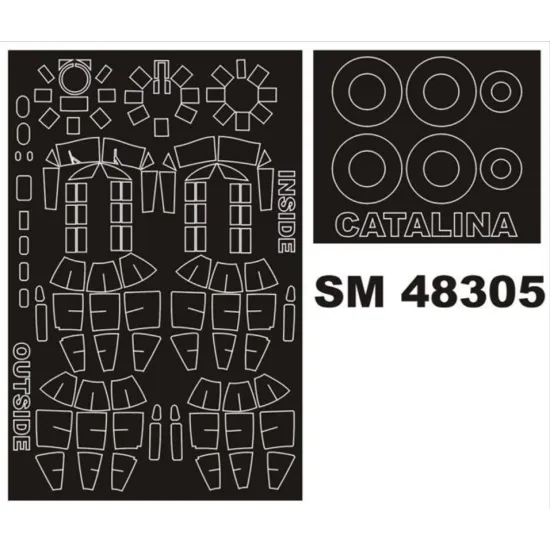 Montex Sm48305 1/48 Painting Mask For Pby/Oa-10a Catalina Outside Inside Revell