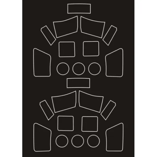 Montex Sm48321 1/48 Painting Mask For E2c Hawkeye Outside Inside For Kinetic Kit