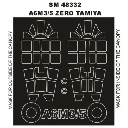 Montex Sm48332 1/48 Painting Mask For A6m3/3a/5 Zero Outside Inside For Tamiya Kit