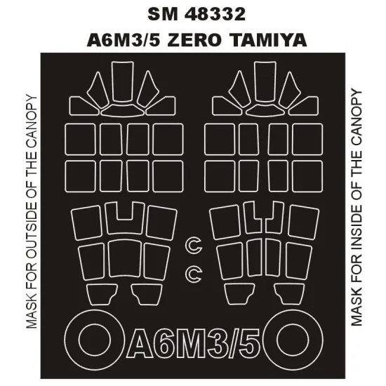 Montex Sm48332 1/48 Painting Mask For A6m3/3a/5 Zero Outside Inside For Tamiya Kit