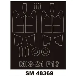 Montex Sm48369 1/48 Painting Mask For Mig-21f-13 Outside Inside For Trumpeter Kits