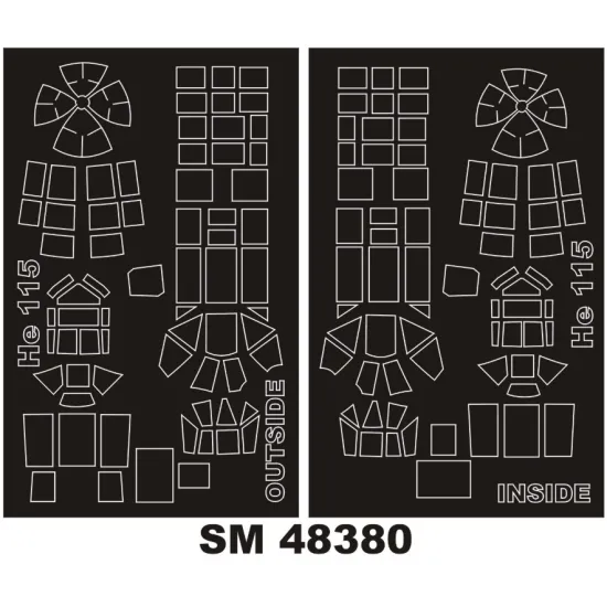 Montex Sm48380 1/48 Painting Mask For Heinkel He115 Outside Inside For Special Hobby Kits