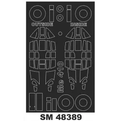 Montex Sm48389 1/48 Painting Mask For Me 410b-2 Outside Inside For Meng Kits