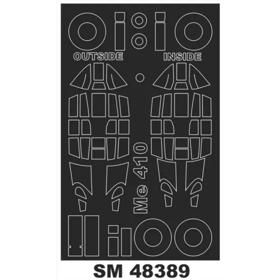 Montex Sm48389 1/48 Painting Mask For Me 410b-2 Outside Inside For Meng Kits