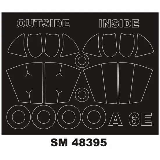 Montex Sm48395 1/48 Painting Mask For A-6e Intruder Outside Inside For Hobbyboss Kit