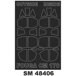 Montex Sm48406 1/48 Painting Mask For Fouga Magister Out/In For Kinetic Kits