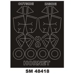 Montex Sm48418 1/48 Painting Mask For Dh Hornet Out/In For Trumpeter Kits