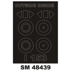 Montex Sm48439 1/48 Painting Mask For I-153 Chaika Out/In For Icm Kits