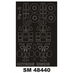 Montex Sm48440 1/48 Painting Mask For Pe-2 Out/In For Zvezda Kits