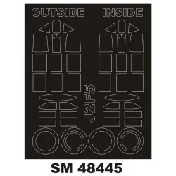 Montex Sm48445 1/48 Painting Mask For J2f-5 Duck Outside Inside For Merit Kits
