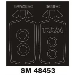 Montex Sm48453 1/48 Painting Mask For T-33a Outside Inside For Gwh Kits
