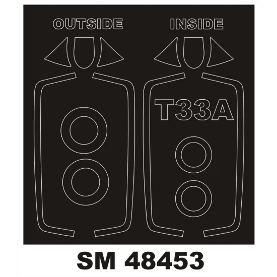 Montex Sm48453 1/48 Painting Mask For T-33a Outside Inside For Gwh Kits