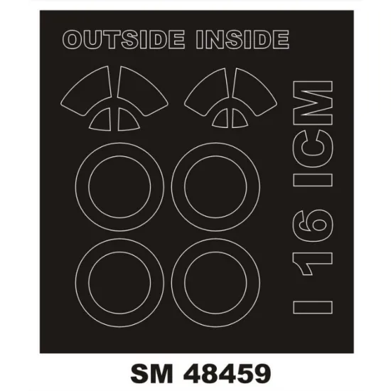 Montex Sm48459 1/48 Painting Mask For I-16 Outside Inside For Icm Kits