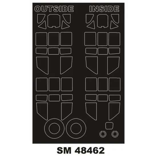 Montex Sm48462 1/48 Painting Mask For Ki-61 Hien Outside Inside For Tamiya Kits