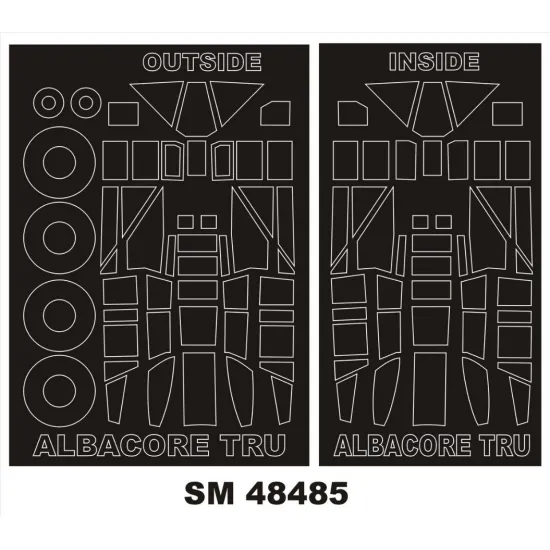 Montex Sm48485 1/48 Painting Mask For Fairey Albacore Out/In For Trumpeter Kits