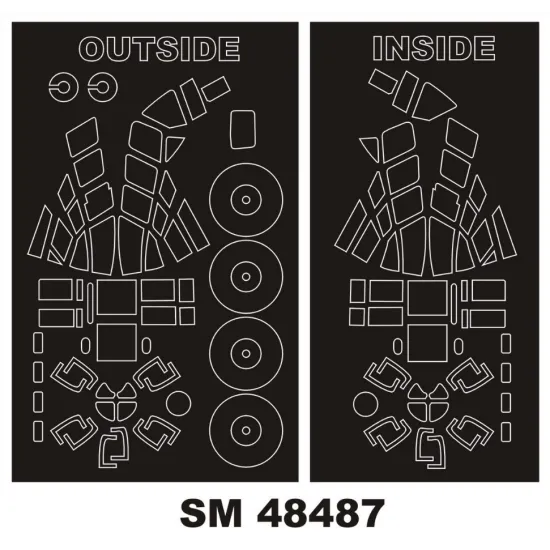 Montex Sm48487 1/48 Painting Mask For Blenheim I Outside Inside For Airfix Kits