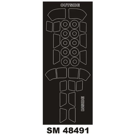 Montex Sm48491 1/48 Painting Mask For Bn-2a Islander Outside Inside For Valom Kits