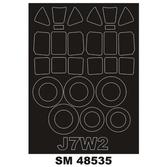 Montex Sm48535 1/48 Painting Mask For Kyushu J7w2 Out/In For Hasegawa Kits