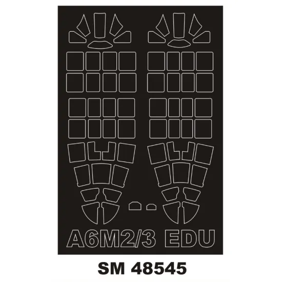 Montex Sm48545 1/48 Painting Mask For A6m2/3 Zero Out/In For Eduard Kits