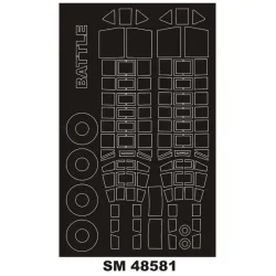 Montex Sm48581 1/48 Painting Mask For Fairey Battle Outside Inside For Trumpeter Kits