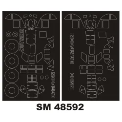 Montex Sm48592 1/48 Painting Mask For Hp.52 Hampden B.mk.1 Outside Inside Icm