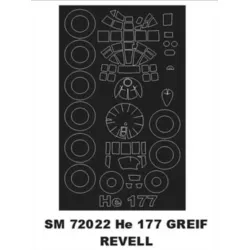 Montex Sm72022 1/72 Painting Mask For He-177 Greif Outside For Revell Kits