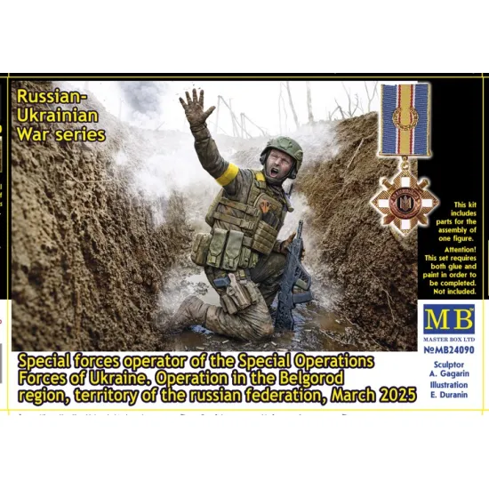 Master Box 24090 1/24 Russian-ukrainian War Series Special Forces Operator Of The Special Operations Forces Of Ukraine Operation In The Belgorod Region Territory Of The Russian Federation March 2025