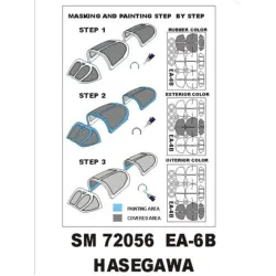 Montex Sm72056 1/72 Painting Mask For Ea-6b Prowler Outside For Hasegawa Kits