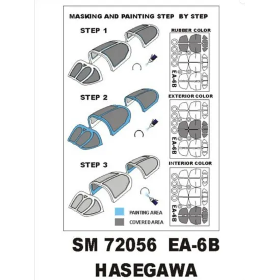 Montex Sm72056 1/72 Painting Mask For Ea-6b Prowler Outside For Hasegawa Kits