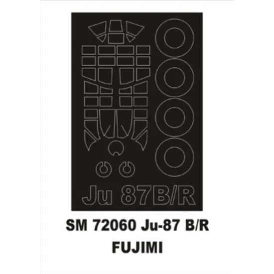 Montex Sm72060 1/72 Painting Mask For Ju-87b/R Outside For Fujimi Kits
