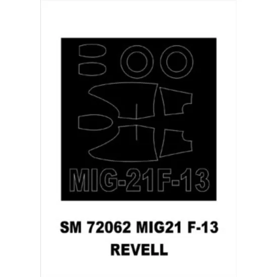 Montex Sm72062 1/72 Painting Mask For Mig-21f-13 Outside For Revell Kits