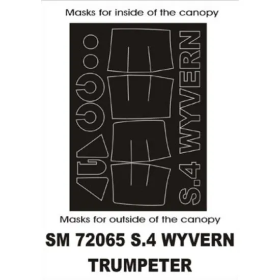 Montex Sm72065 1/72 Painting Mask For S4 Wyvern Outside For Trumpeter Kits