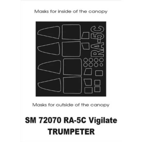 Montex Sm72070 1/72 Painting Mask For Ra-5c Vigilante Outside Inside For Trumpeter Kits