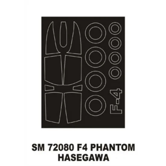 Montex Sm72080 1/72 Painting Mask For F4 Phantom Outside For Hasegawa Kits