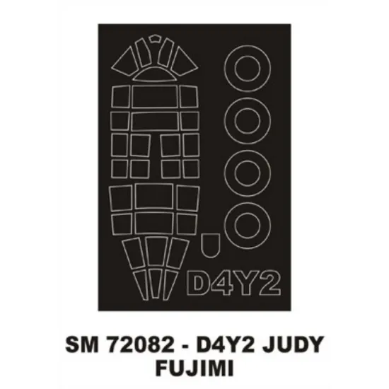 Montex Sm72082 1/72 Painting Mask For D4y2 Judy Outside For Fujimi Kits