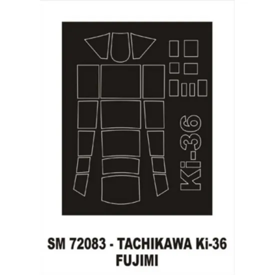 Montex Sm72083 1/72 Painting Mask For Tachikawa Ki-36 Outside For Fujimi Kits