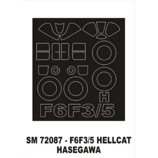 Montex Sm72087 1/72 Painting Mask For F6f3/5 Hellcat Outside For Hasegawa Kits