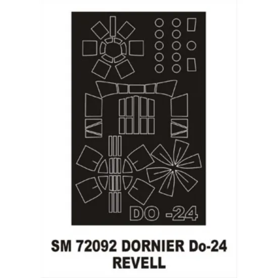 Montex Sm72092 1/72 Painting Mask For Do-24 Outside For Revell Kits