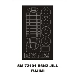 Montex Sm72101 1/72 Painting Mask For B6n2 Jill Outside For Fujimi Kits