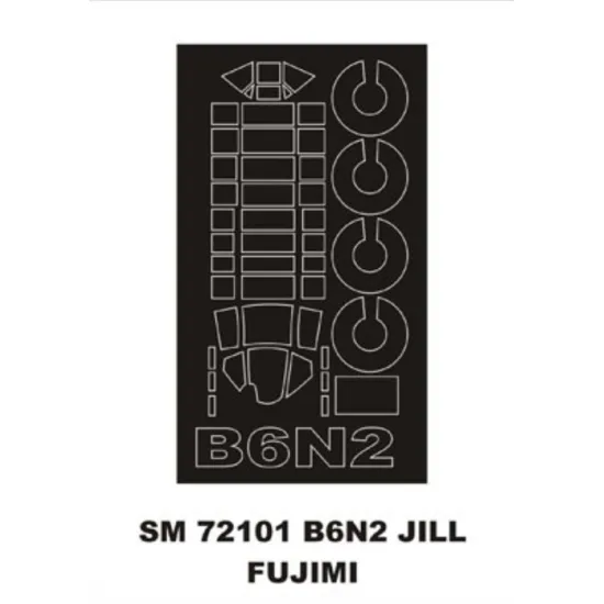 Montex Sm72101 1/72 Painting Mask For B6n2 Jill Outside For Fujimi Kits