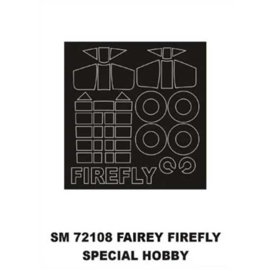 Montex Sm72108 1/72 Painting Mask For Fairey Firefly Outside For Special Hobby Kits